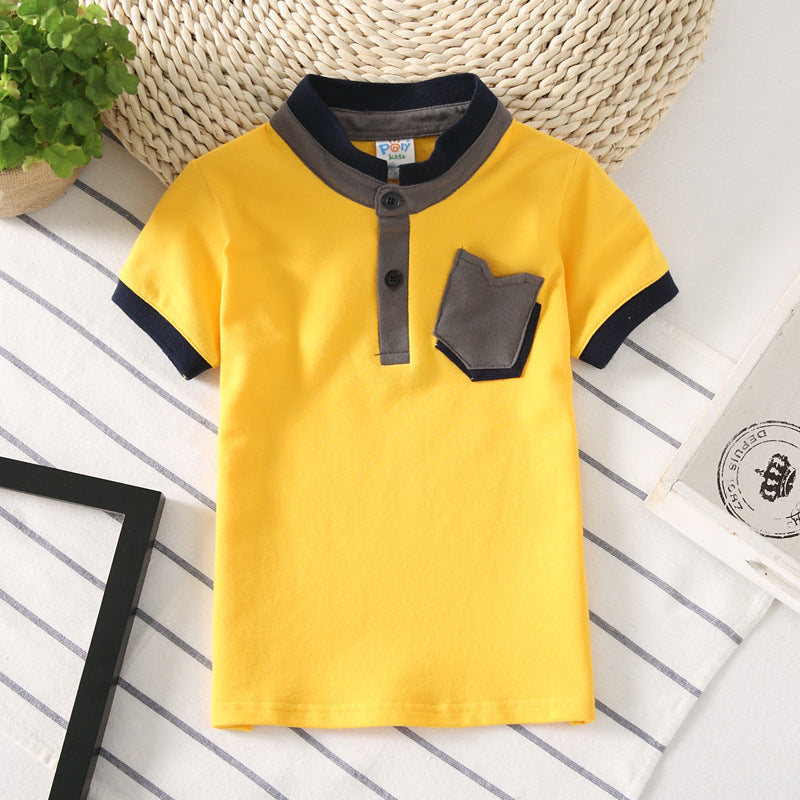 Kids Shirt Children Clothes Baby Wear Boys Tops - Yellow / 90cm