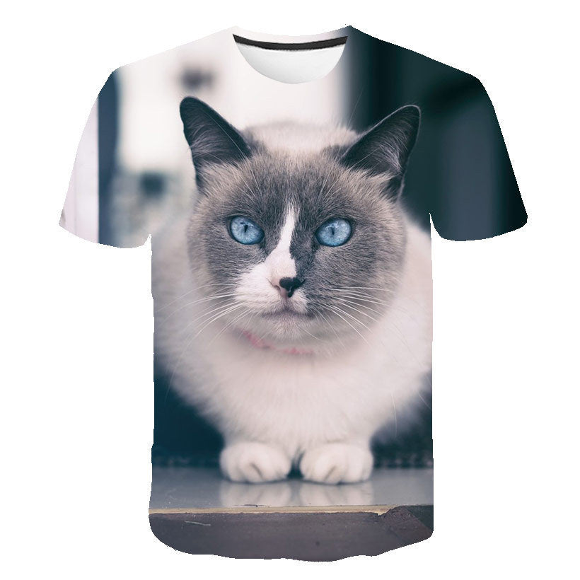 Digital Cartoon Print Loose Men’s T-shirt - 1style / 100cm