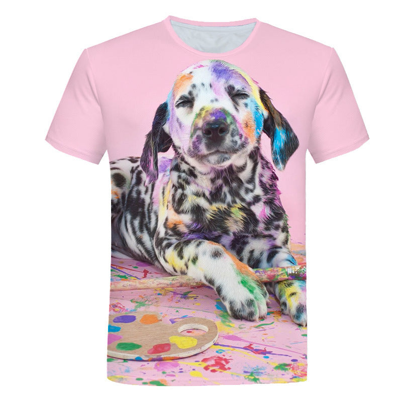 Digital Cartoon Print Loose Men’s T-shirt - 3style / 100cm