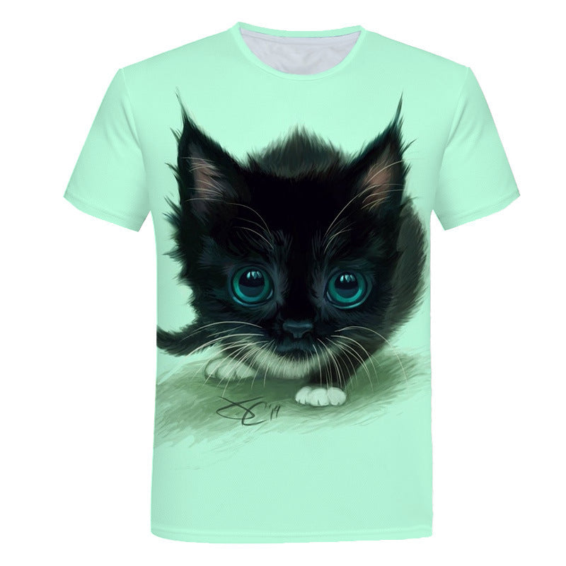 Digital Cartoon Print Loose Men’s T-shirt - 4style / 100cm