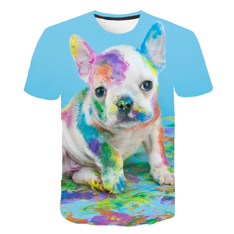 Digital Cartoon Print Loose Men’s T-shirt - 5style / 100cm