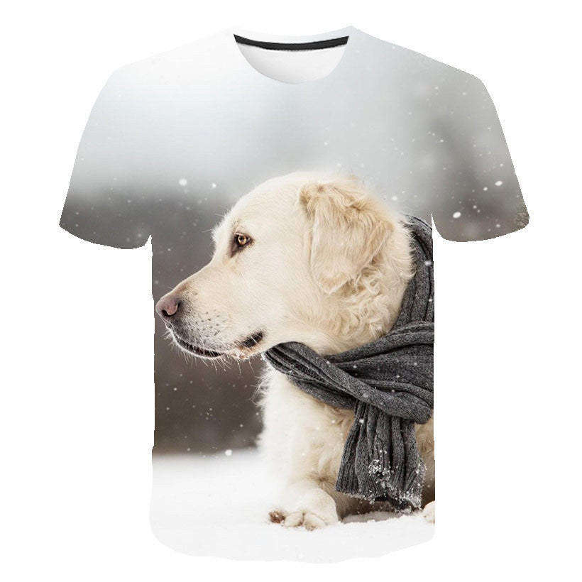 Digital Cartoon Print Loose Men’s T-shirt - 6style / 100cm