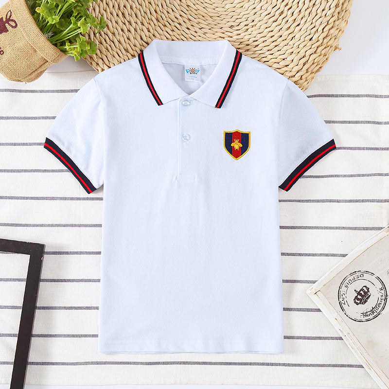 Children’s Shirt Boy Top T-shirt - Beige white / 90cm