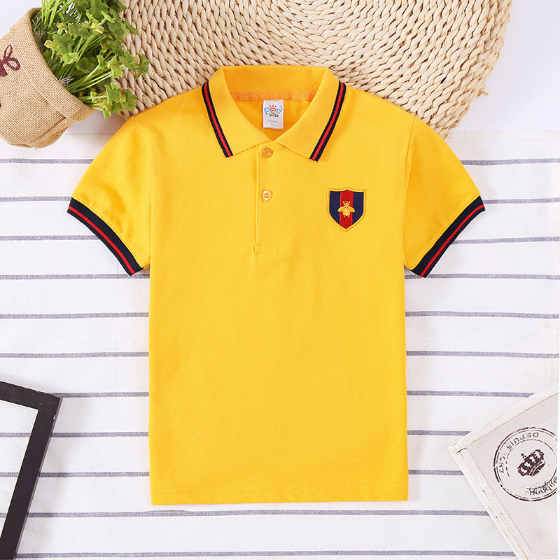 Children’s Shirt Boy Top T-shirt - Bright yellow / 90cm