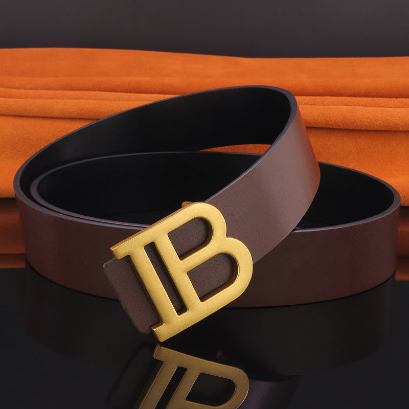B letter belt - Coffee yellow / 125CM