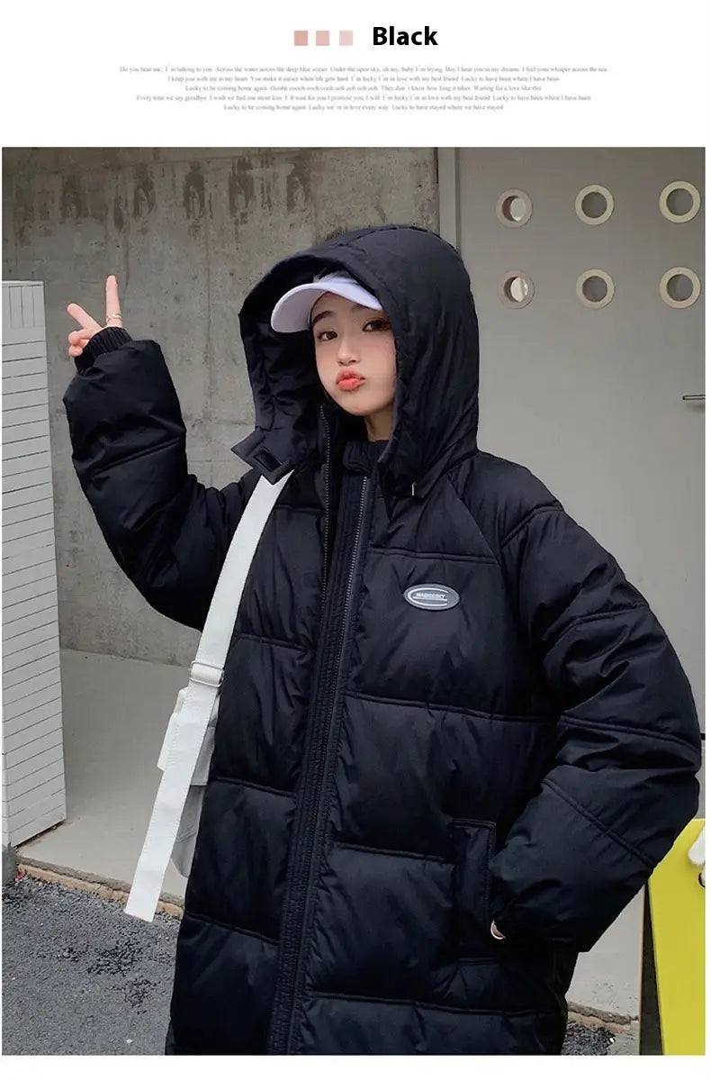 Women’s Mid-length Loose Overknee Thickened Cotton Padded Coat