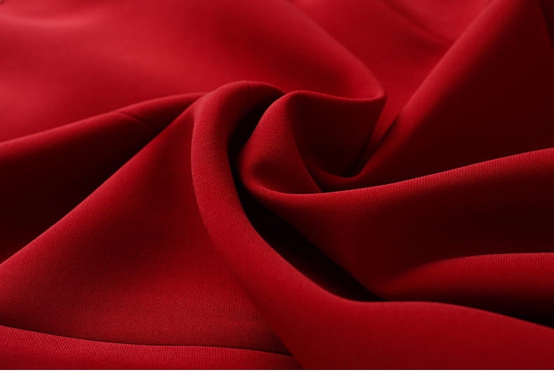 Slim Waist Length Skirt Red