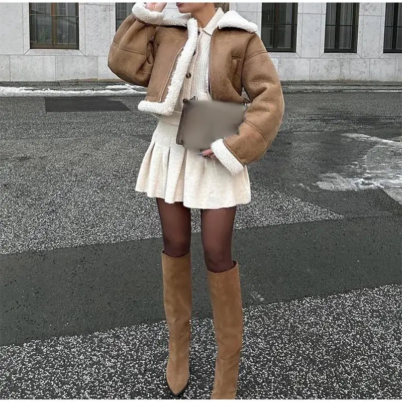 Women’s Short Zipper Thermal Coat