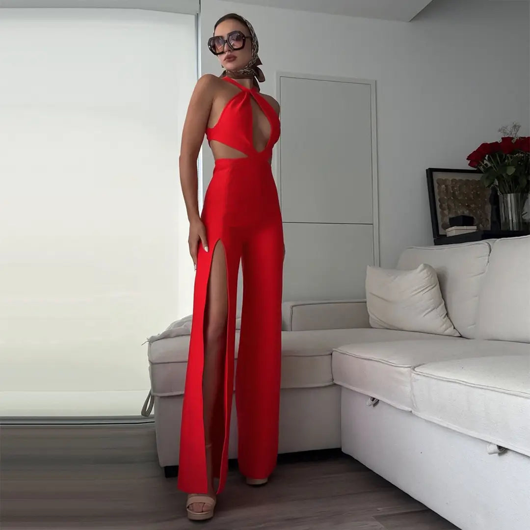 Banquet Party Bandage Jumpsuit Women’s High-grade Halter