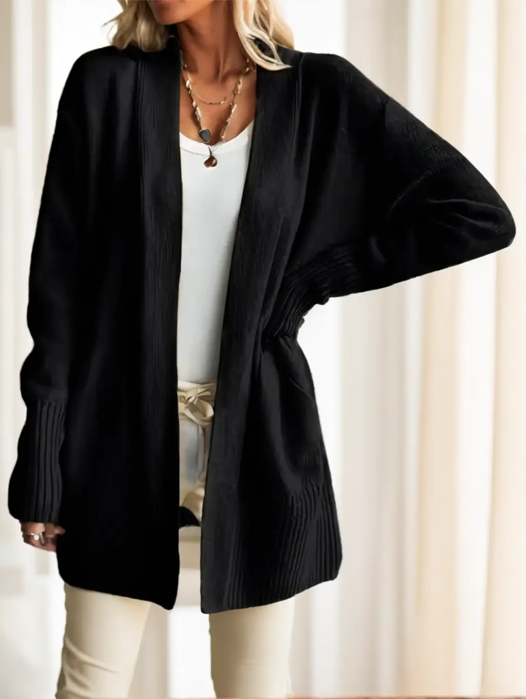 Women’S Cozy Knit Cardigan - Long Sleeve
