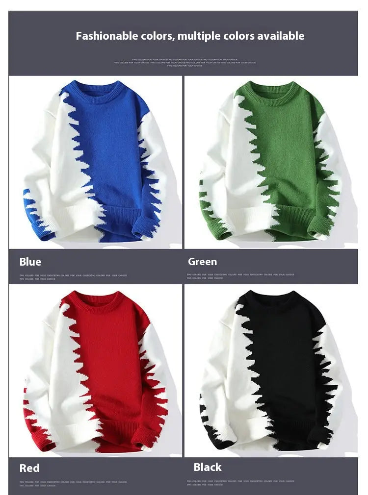 Fashion Round Neck Warm Men’s Sweater