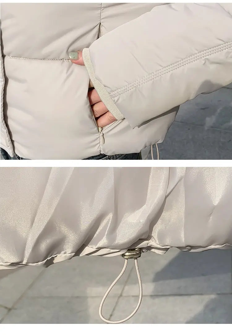 Women’s Simple Casual Hooded Short Down Jacket