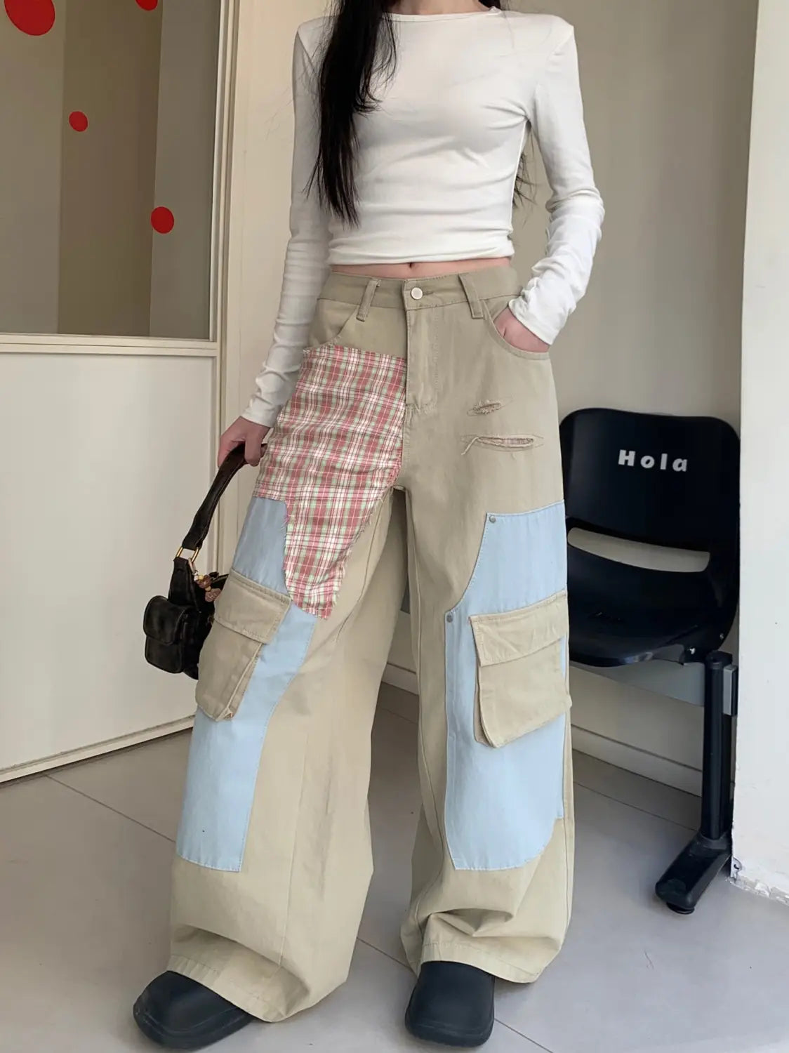 Straight Loose Wide Leg Draping Long Pants