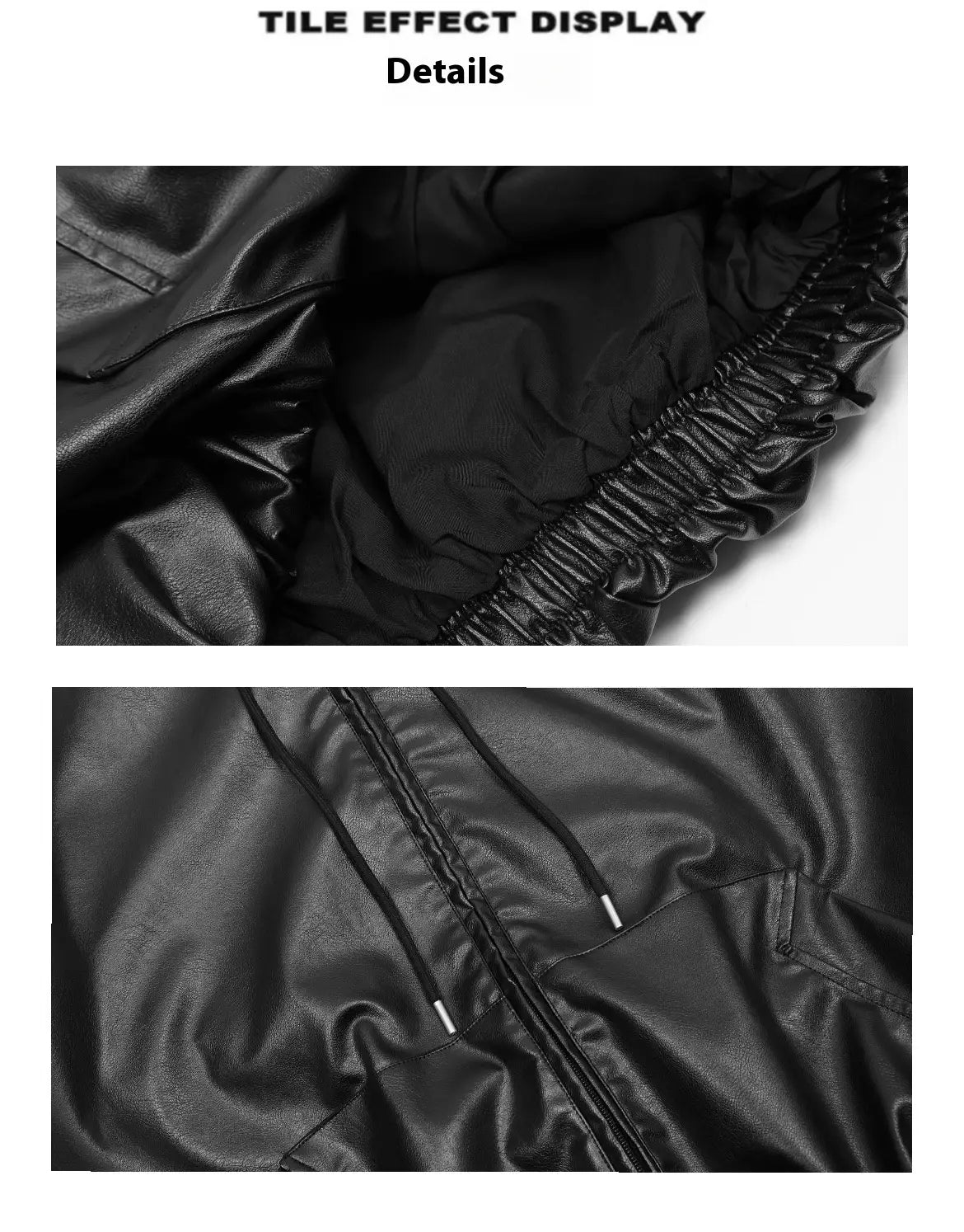 Women’s Black Hooded Leather Coat