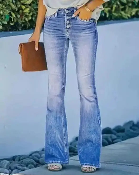 Women’s Printed Polyester Jeans