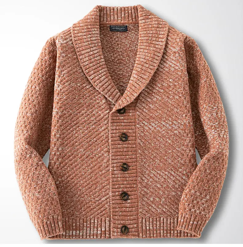 Polyester Men’s Long-sleeved Thick Needle Sweater Sweater