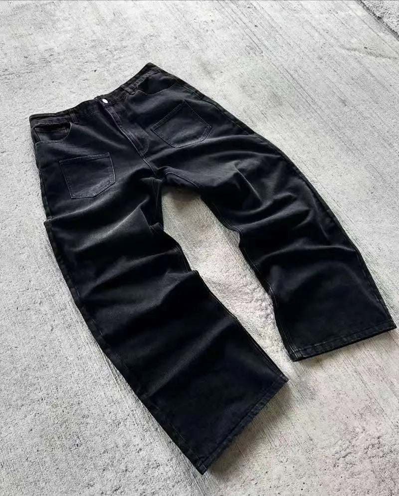 American Retro Washed Summer New Casual Loose Trousers
