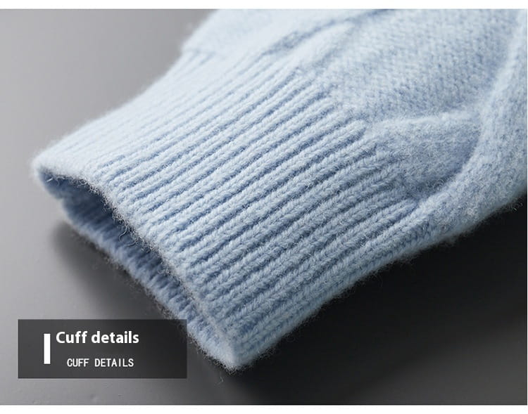 Men’s Thickened Round Neck Sweater Pullover Knitting Bottoming Shirt