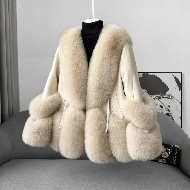 Women’s Fur Coat A Young Down Jacket Thickened To Keep Warm