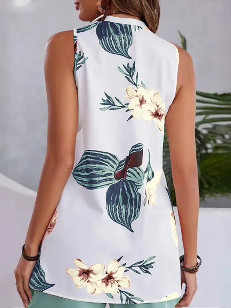 Printed Casual Women’s Top Shorts Suit