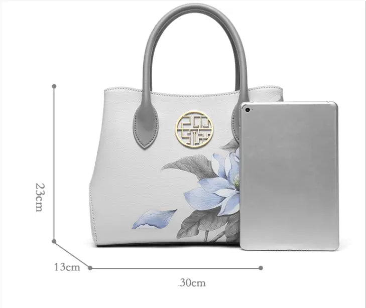 Women’s New Stylish Leather Handbag Fashion Chinese Style