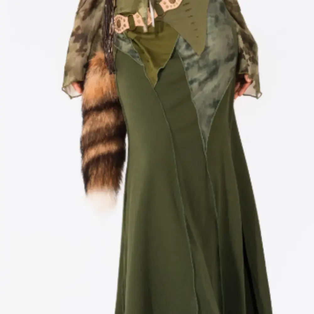 Nepal Vintage Half Length Long Skirt Women’s Retro Patchwork