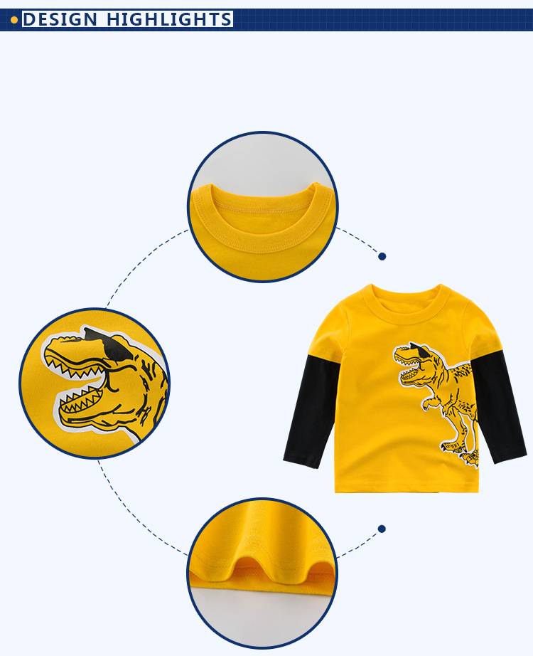 Two fake children’s long sleeve t-shirts