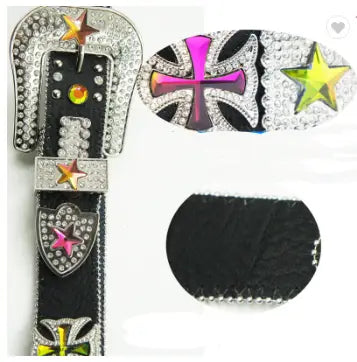 Crystal Rhinestone Fashion All-match Trouser Belt Female Tide Pin Buckle