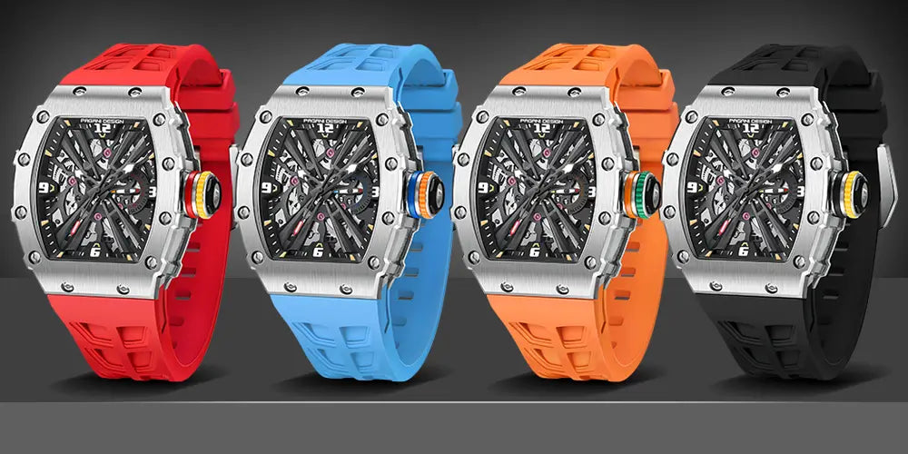 Sapphire Hollow Movement Watch Luxury Clothing