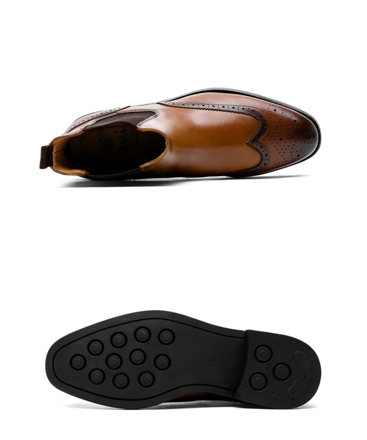 Men’s Leather Tips In Western Boots