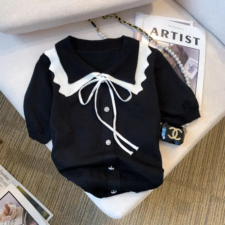 Women’s Design Short Sleeve Bow T-shirt