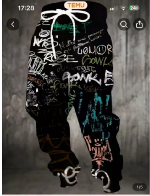 Men’s Colorful Printing Sports Casual Sweatpants