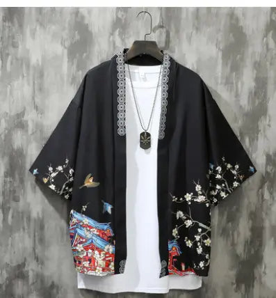 Summer Three-quarter Sleeve Shirt Men’s Loose Chinese Style Men’s Clothing