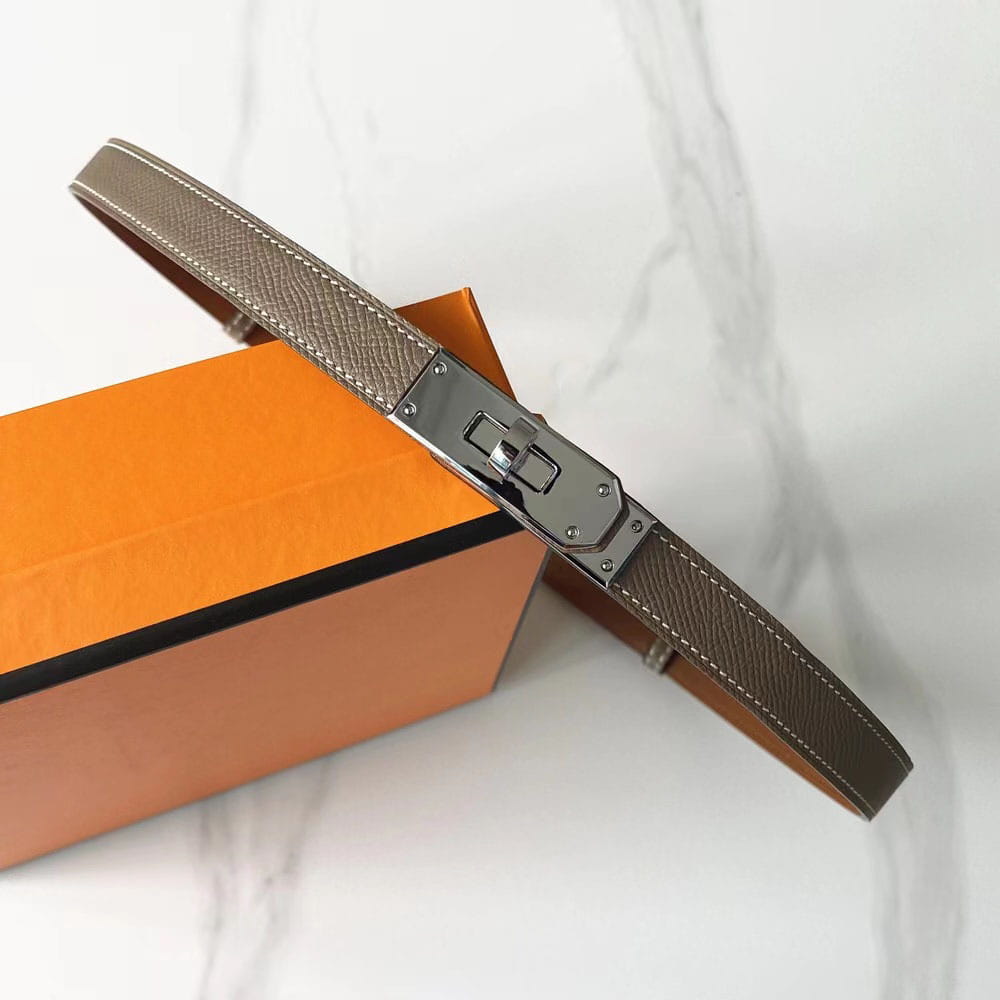Rotating Buckle Leather Thin Belt All-match Women’s Belt