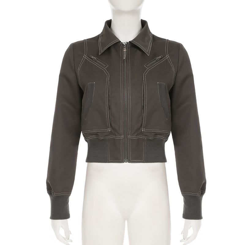 European And American Retro Lapels Cinched Bodycon Slimming Jacket