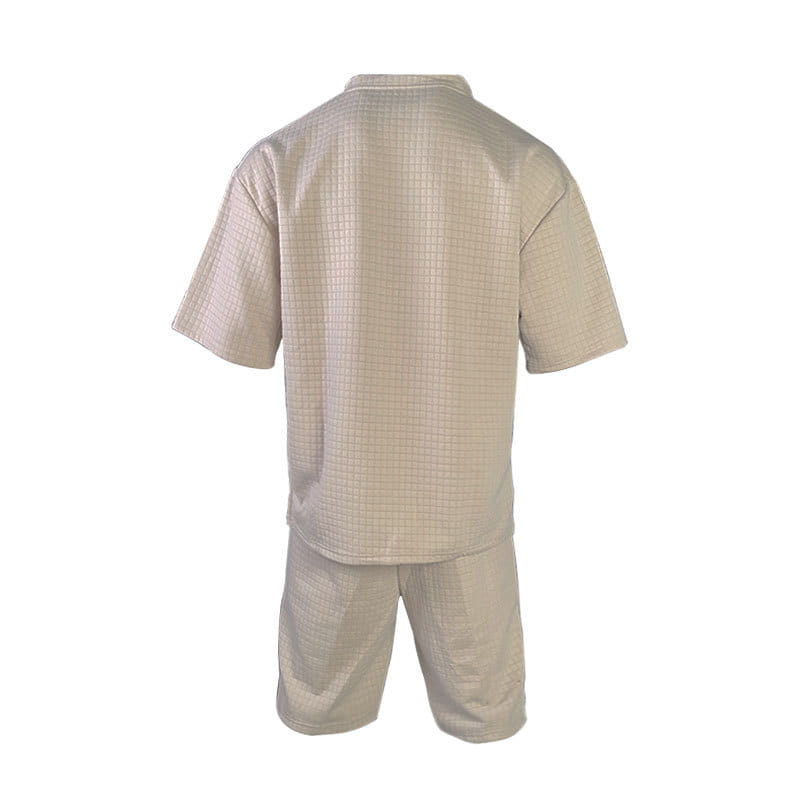 Sports Casual Suit Solid Color Round Neck T-shirt Shorts