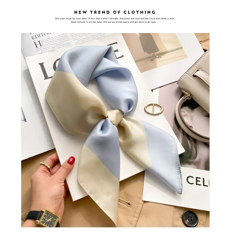 New 70 Korean Style Small Square Towel Silk Scarf For Women