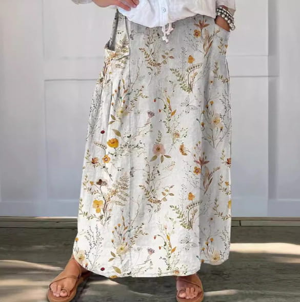 Women’s Vintage Printed Classical Floral Skirt