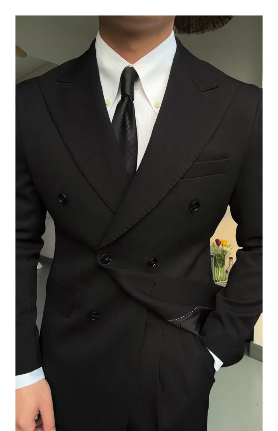 Spring Double Breasted Closure Collar Suit