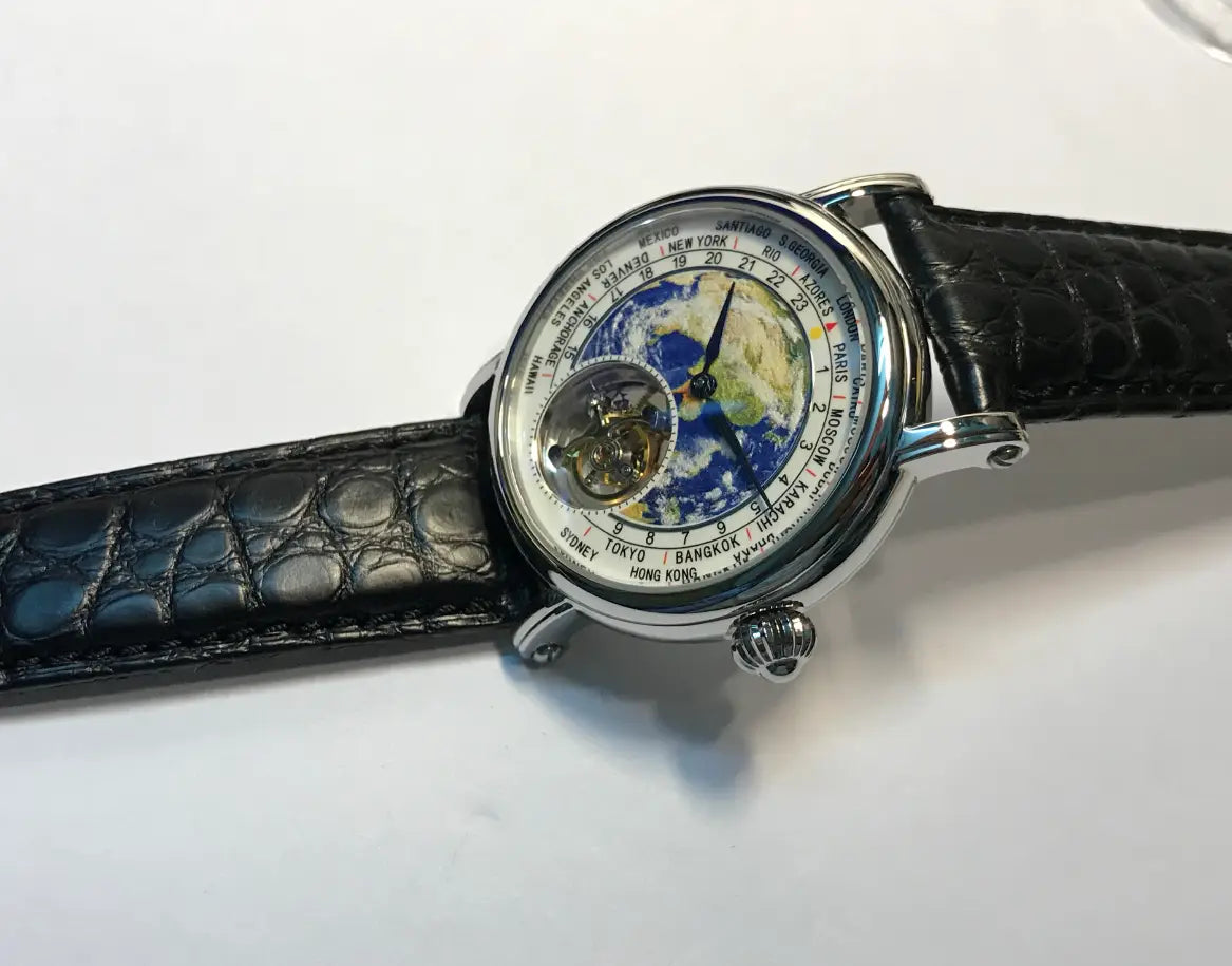 Tourbillon Time Machine Mechanical Movement Luxury Watch