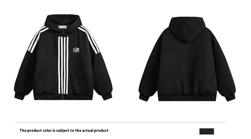 Retro Sports Hooded Cotton-padded Jacket Women’s Loose Casual Cotton-padded Clothes