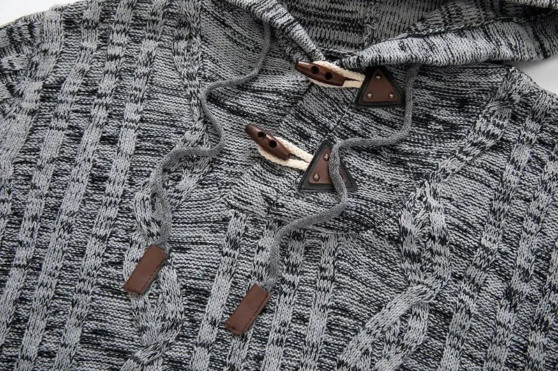 Horn Button Slim Fit Men’s Sweater