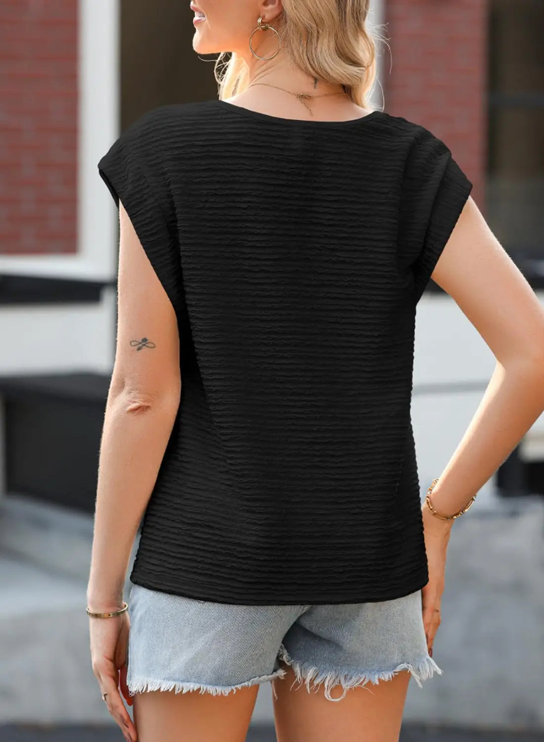 Women’s Diagonal Collar Fashion Casual Short Sleeve Fashion T-shirt