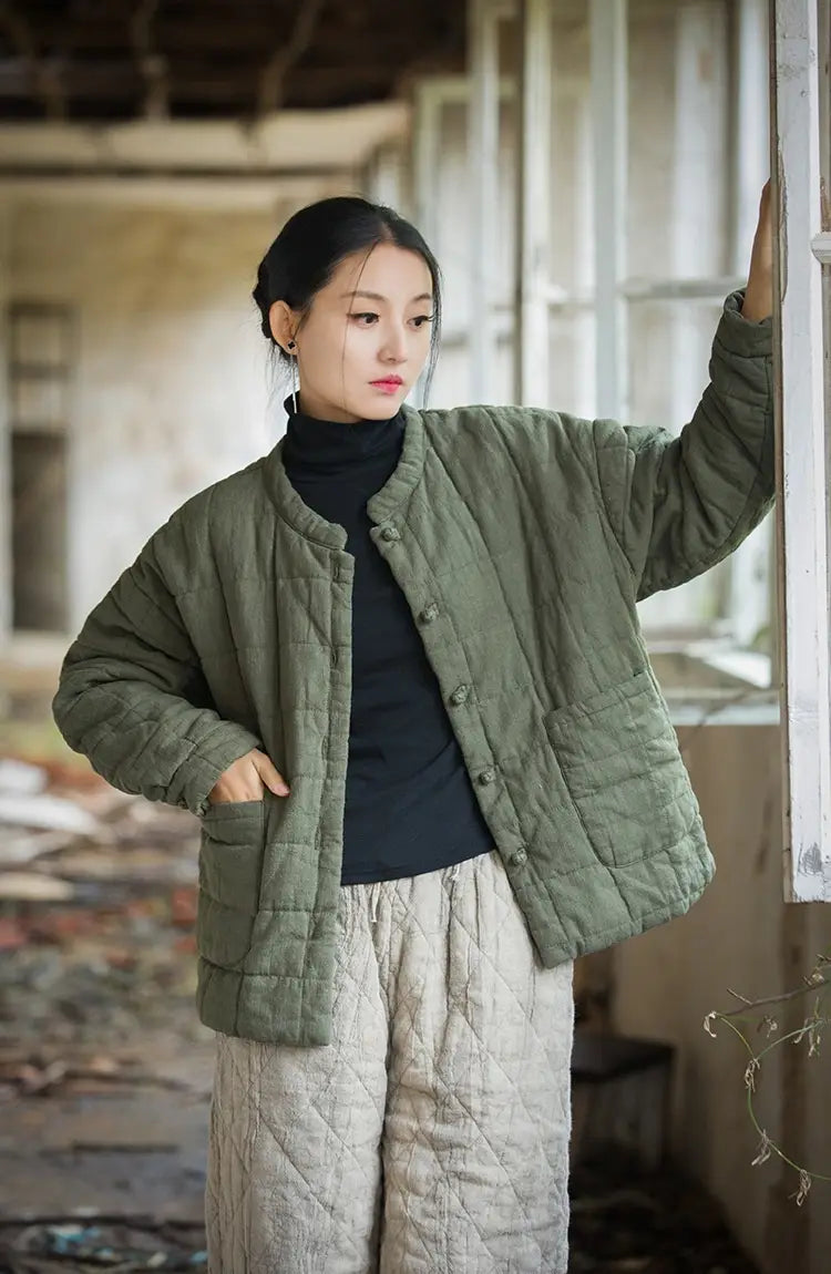 Fashion Artistic Women’s Short Cotton-padded Coat
