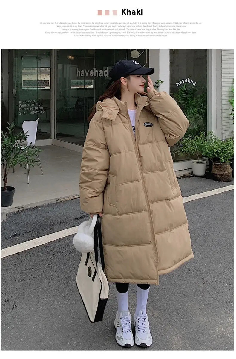 Women’s Mid-length Loose Overknee Thickened Cotton Padded Coat