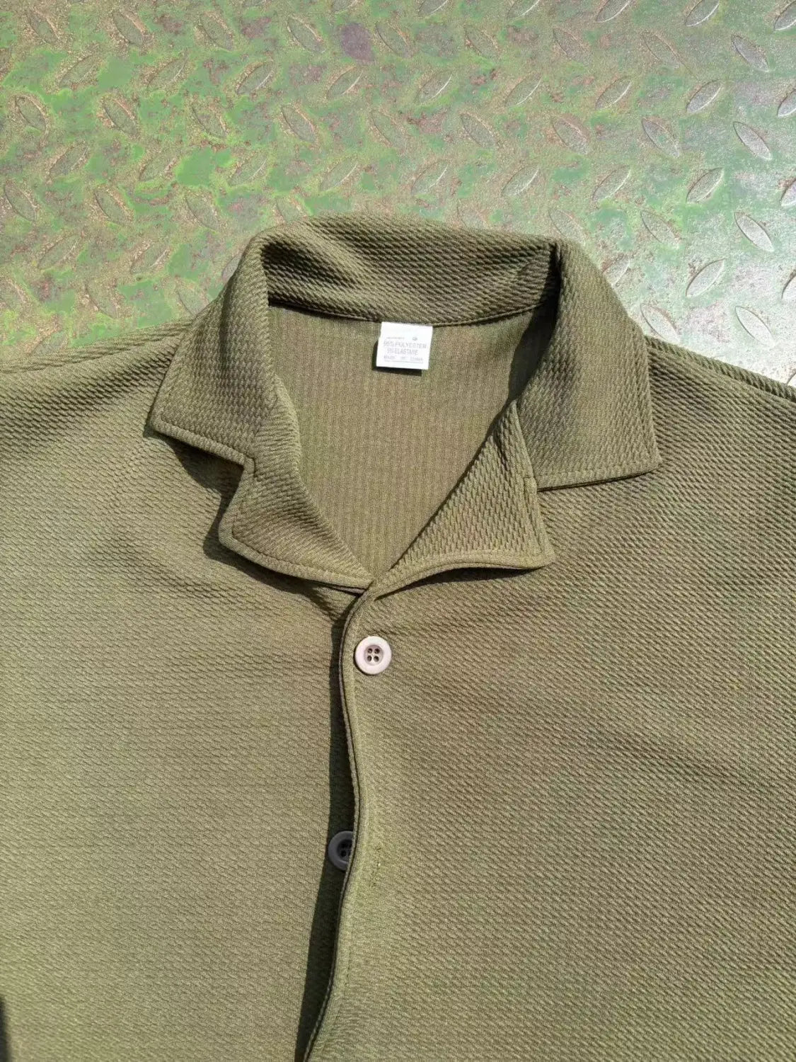 Daily Casual Short Sleeve Cardigan Shirt Men’s Suit Solid Color Summer