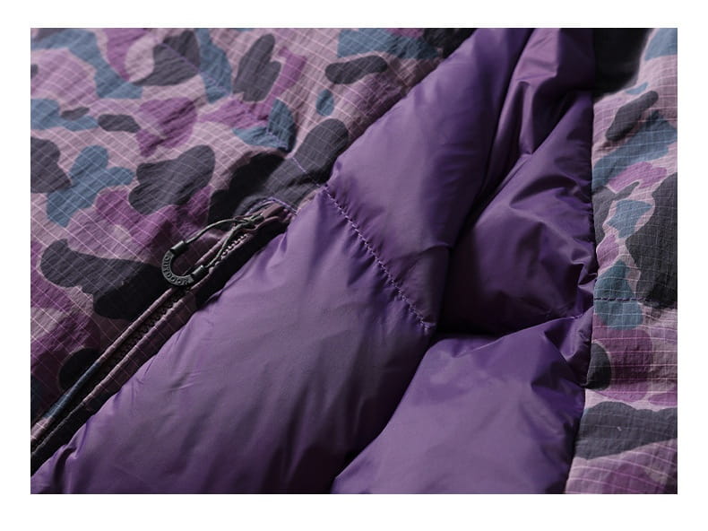 Winter Camouflage White Duck Down Three-proof Warm Coat For Women