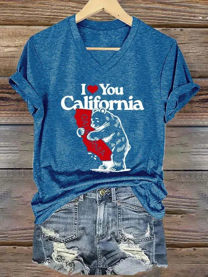 Women’s V-neck Polyester T-shirt