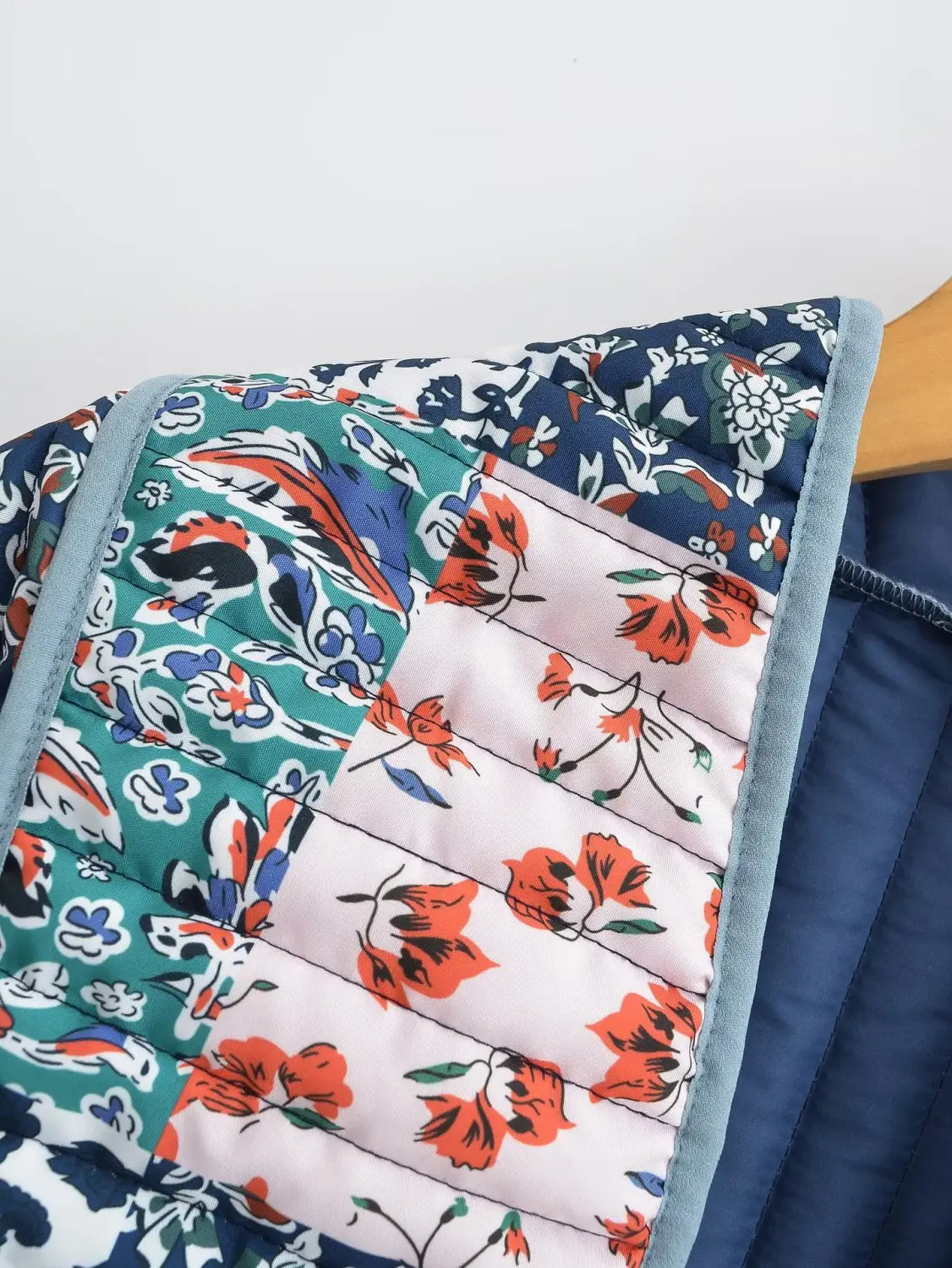 Women’s Fashionable Printed Loose Leisure Short Cotton-padded Coat