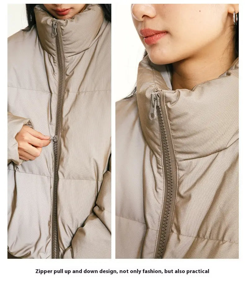 Mechanical Style Winter Down Jacket Women’s White Duck Down Thickened Reflective Coat